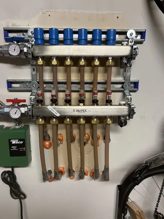 Plumber performing Gas Line Installation at a residential property in Grattan